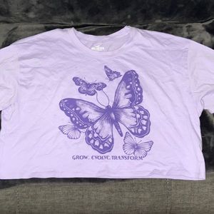 hollister butterflies tee